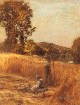 レオン・オーギュスティン・レルミット Painting - ハーベスターズの田園風景の農民 レオン・オーギュスティン・レルミット